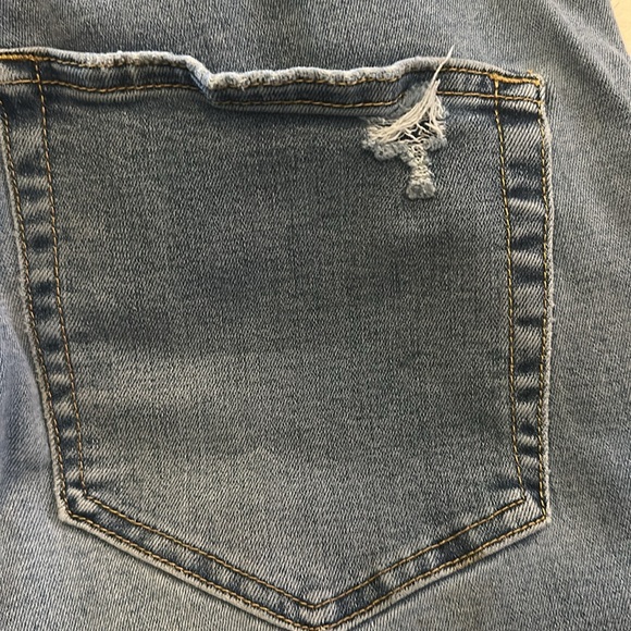 John Mark High Rise Embroidered Jeans - Blue with Multicolor Accents - Picture 5 of 6